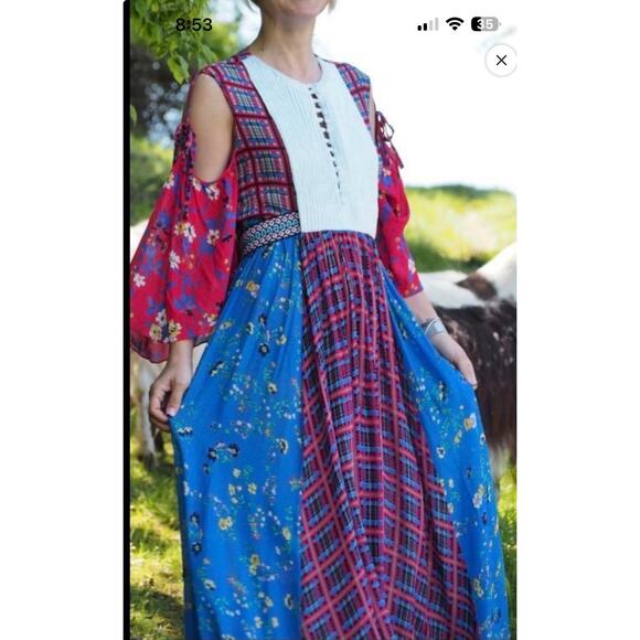 ZARA contrast printed dress -Size M - Picture 2 of 6